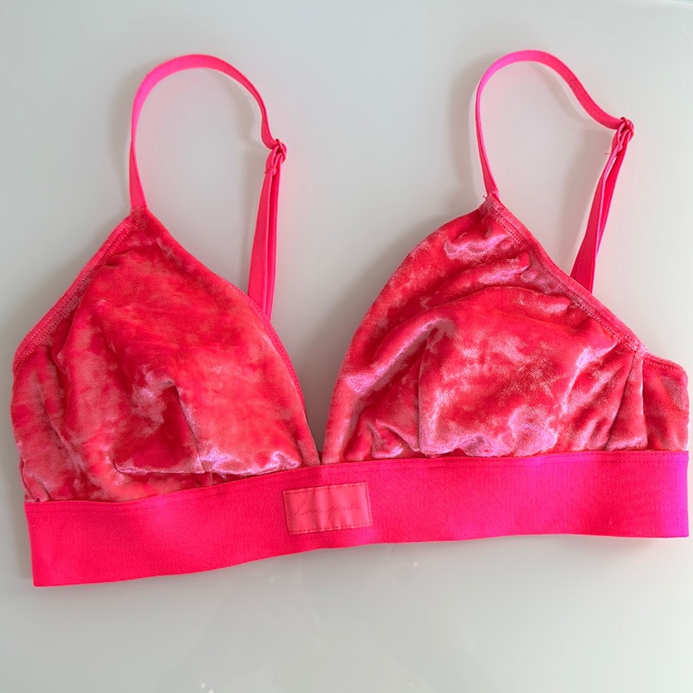 Pink Velvet Bra